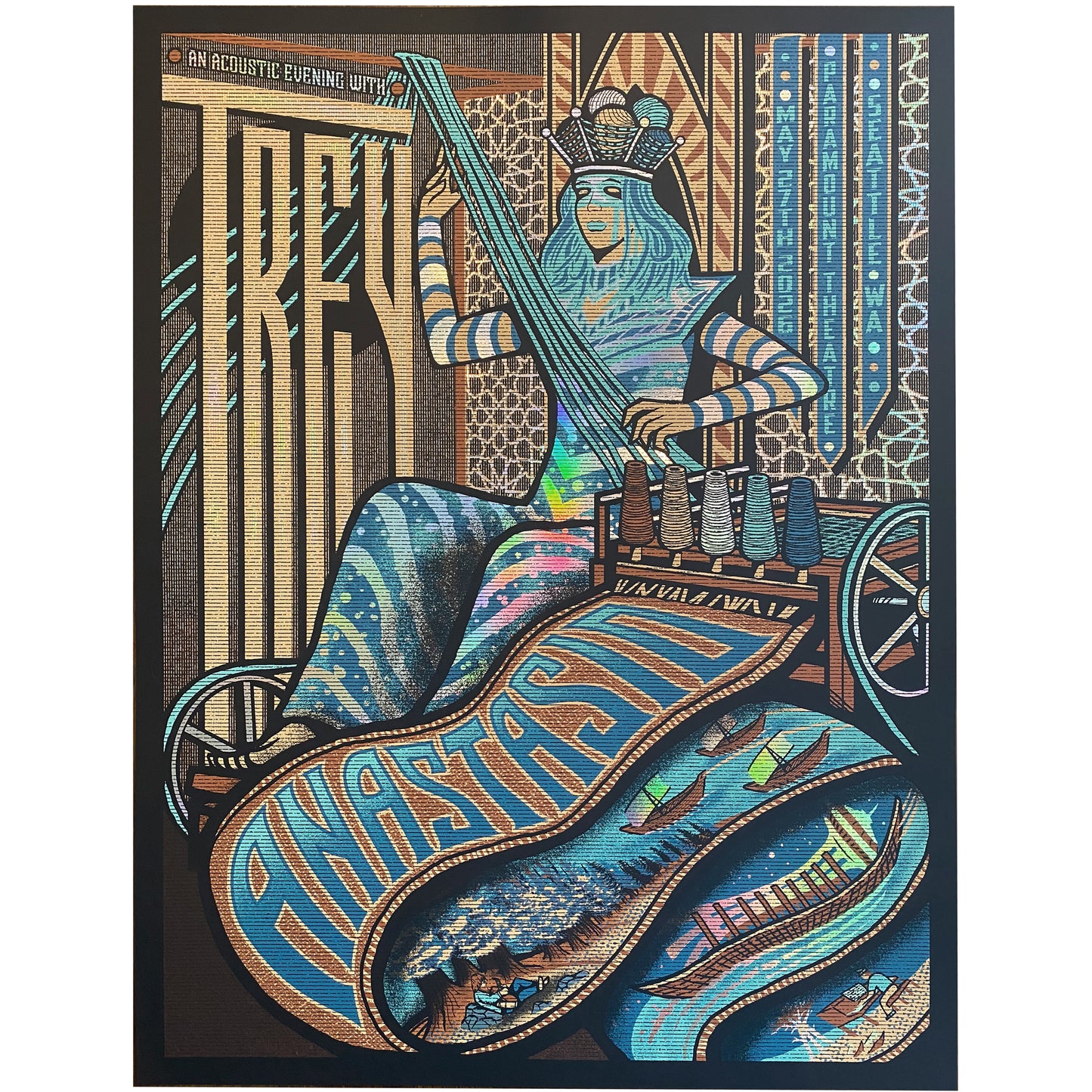 2026 TREY ANASTASIO POSTER - MAY 27TH, SEATTLE, WA (SILVER RAINBOW FOIL)