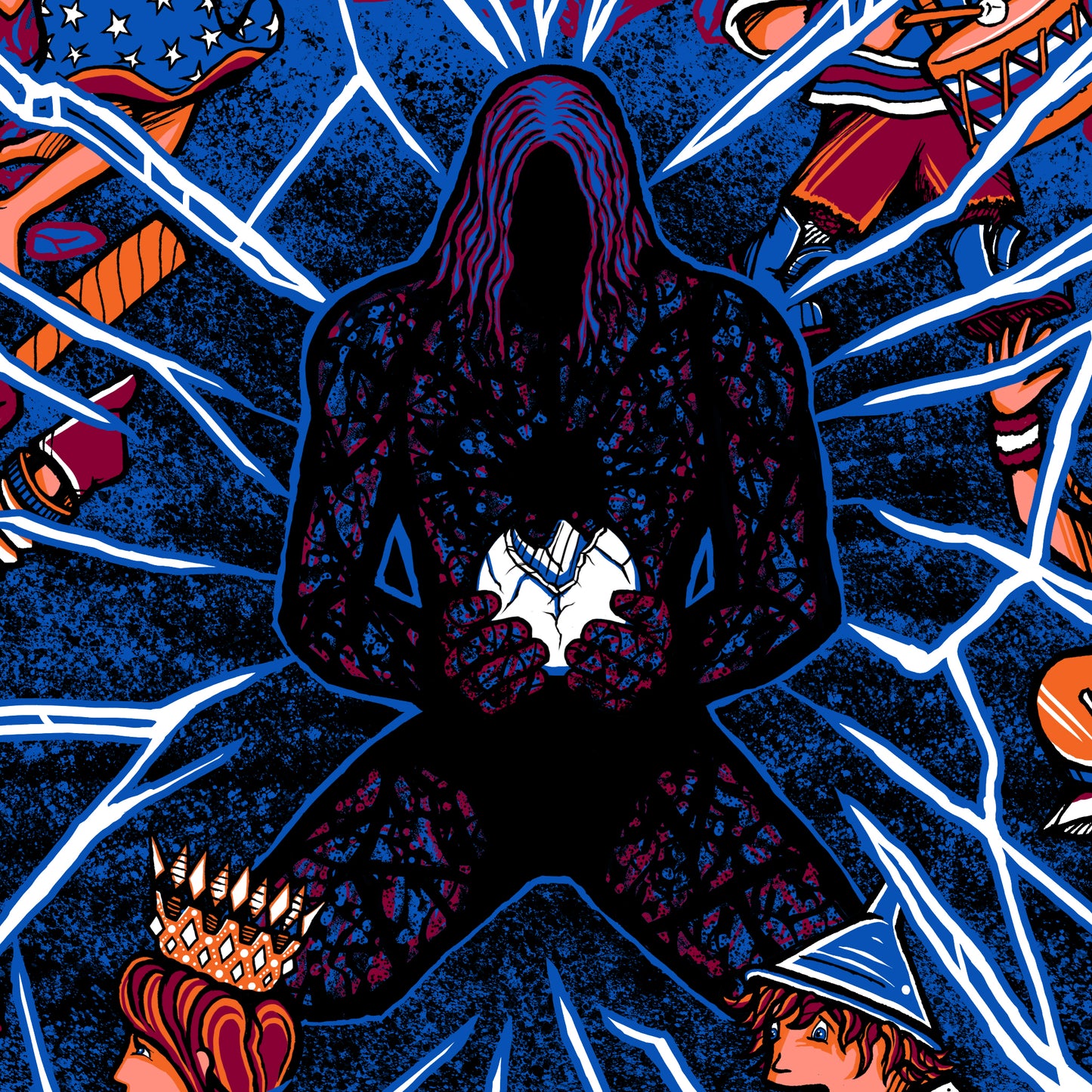 "Cradle Broken Glass" - ART PRINT - BLACK MIRRI FOIL PAPER