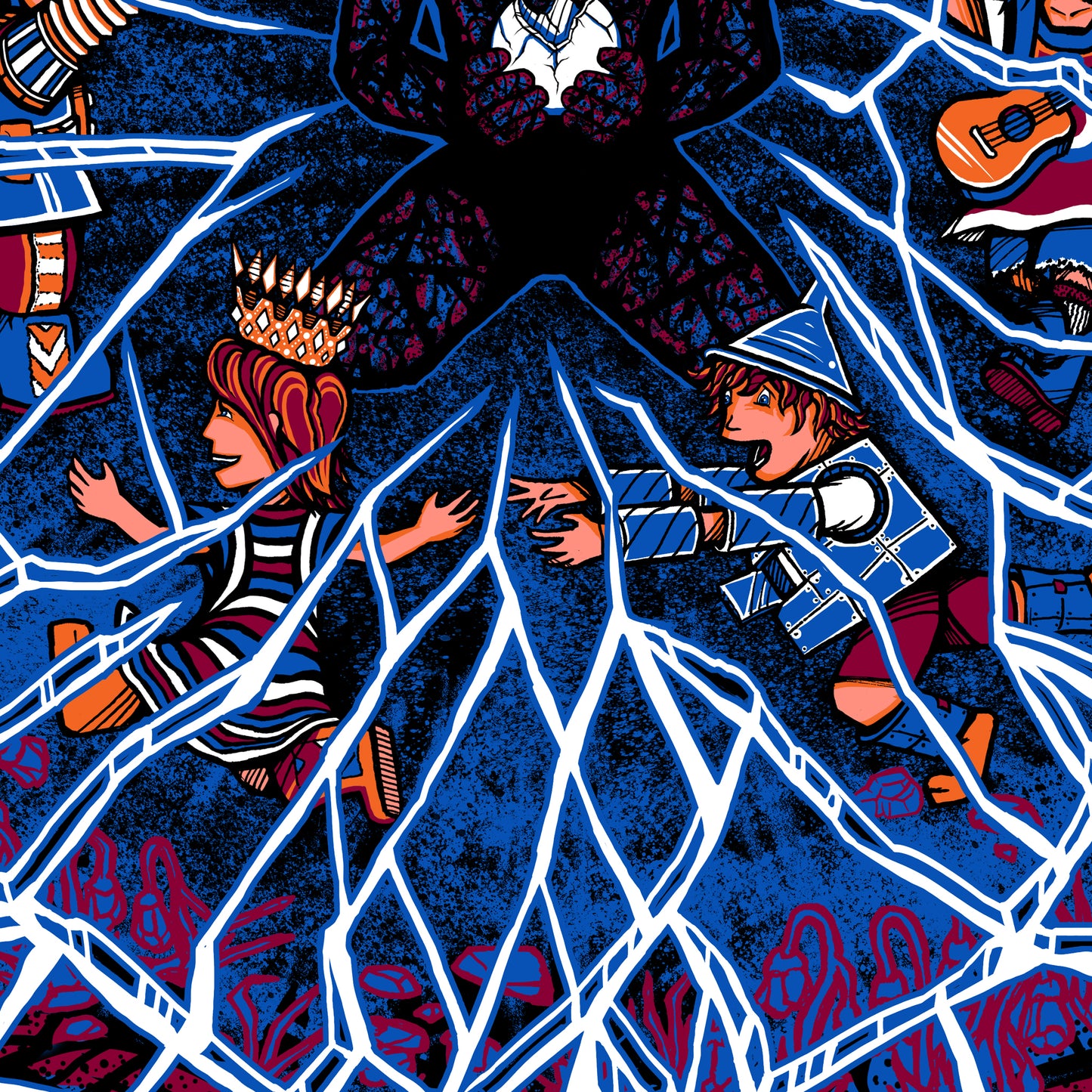 "Cradle Broken Glass" - ART PRINT - BLACK MIRRI FOIL PAPER
