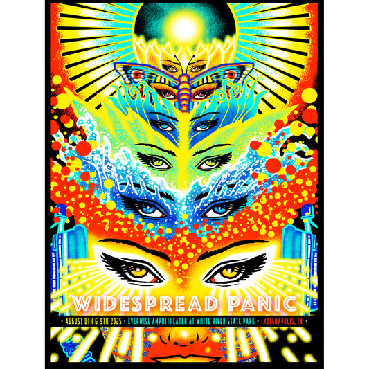 2025 WIDESPREAD PANIC POSTER - AUG. 8/9 INDIANAPOLIS (WHITE PAPER)