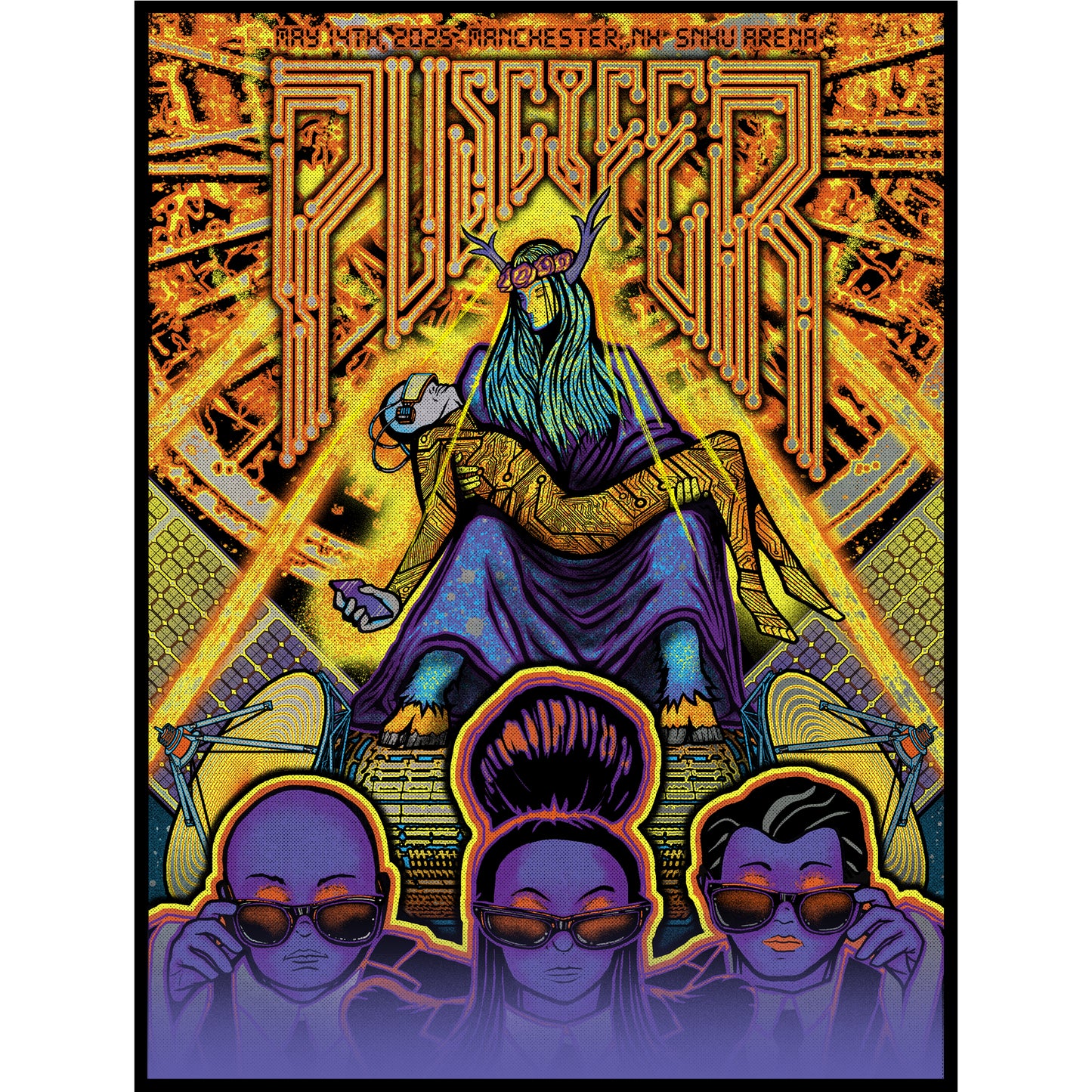 2025 PUSCIFER POSTER - MAY 14TH, MANCHESTER (FOIL EDITION)