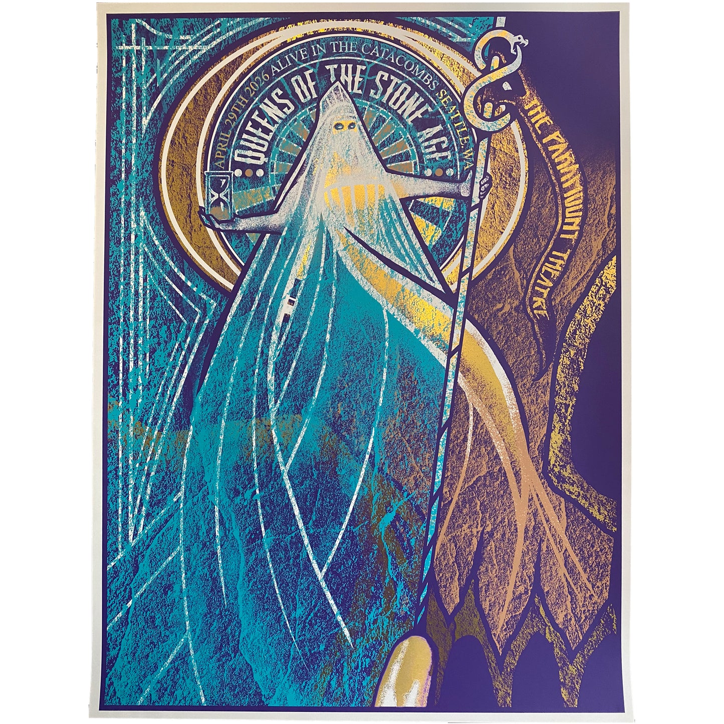 2026 QUEENS OF THE STONE AGE POSTER - APRIL 29TH, SEATTLE, WA (FOIL EDITION)