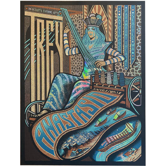 2026 TREY ANASTASIO POSTER - MAY 27TH, SEATTLE, WA (SILVER RAINBOW FOIL)