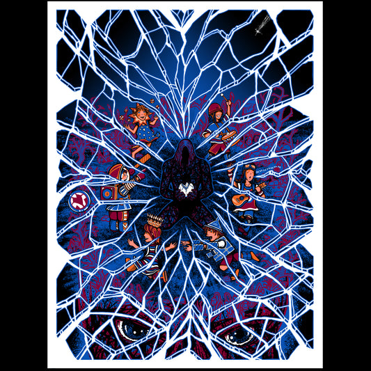 "Cradle Broken Glass" - ART PRINT - BLACK MIRRI FOIL PAPER