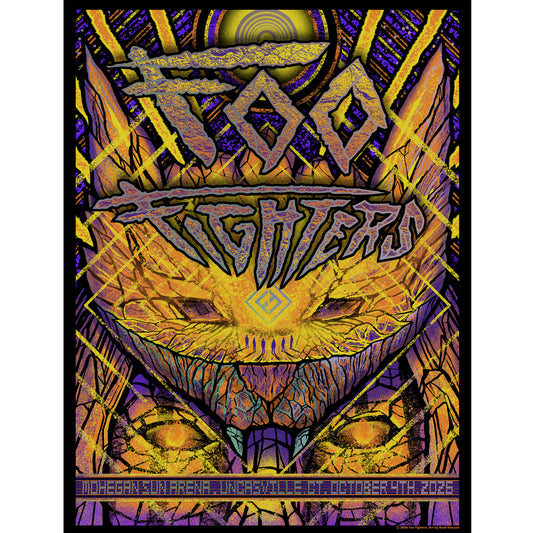 2026 FOO FIGHTERS POSTER - OCTOBER 4TH, UNCASVILLE, CT (FOIL EDITION)