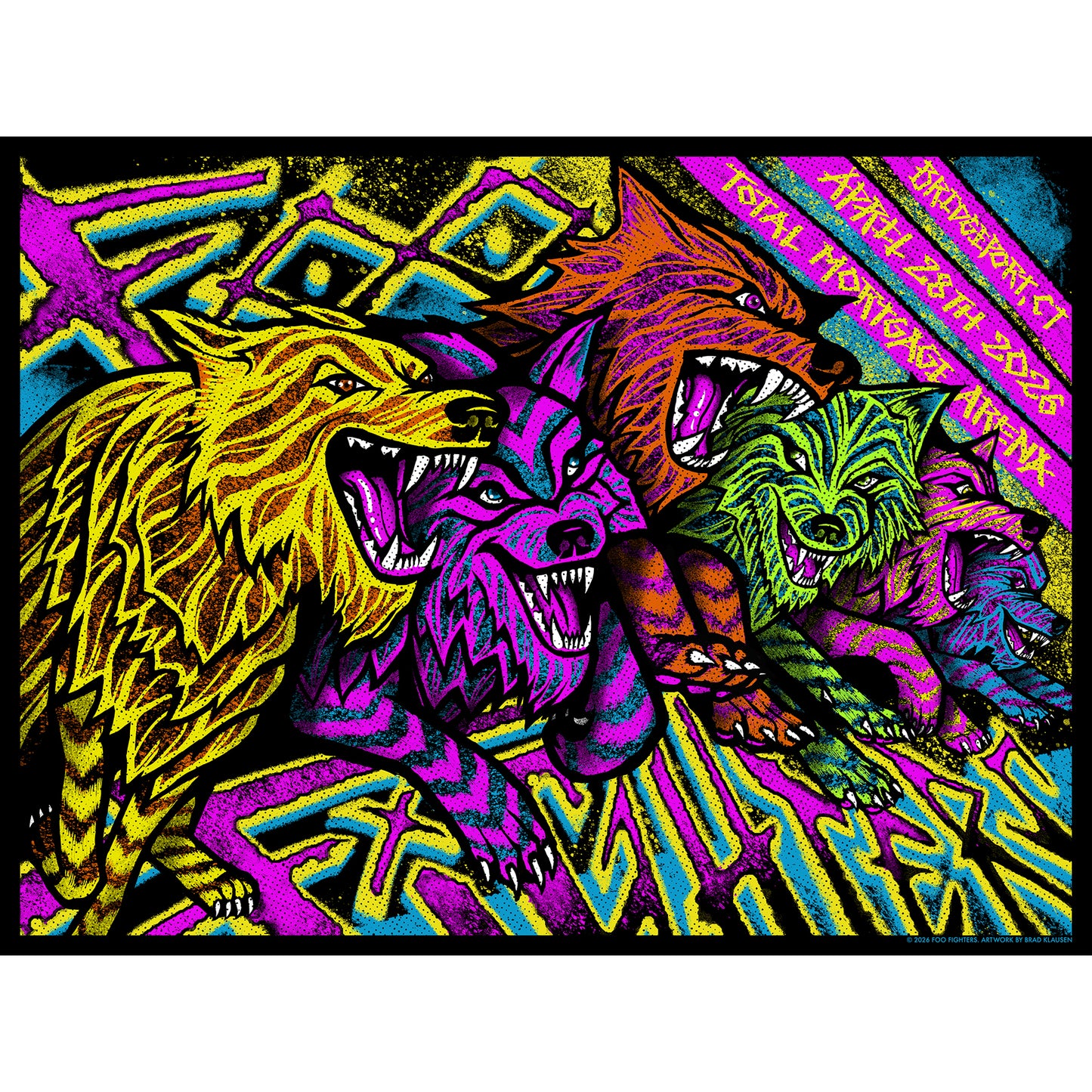 2026 FOO FIGHTERS POSTER - APRIL 28TH, BRIDGEPORT, CT