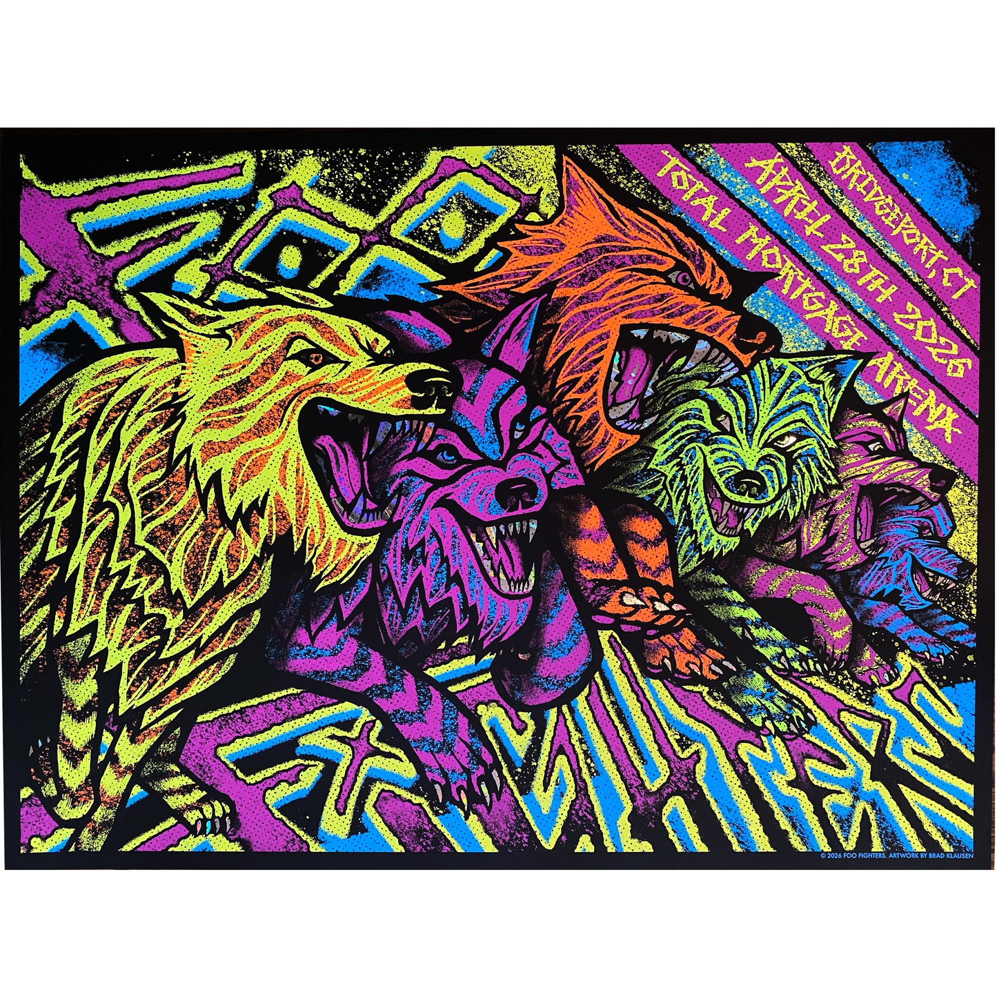 2026 FOO FIGHTERS POSTER - APRIL 28TH, BRIDGEPORT CT (FOIL EDITION)